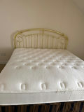King size Gold metal bed frame with white mattress - thumbnail 2 of 3