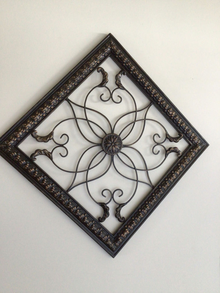 Two decorative metal wall art panels - image 2 of 2