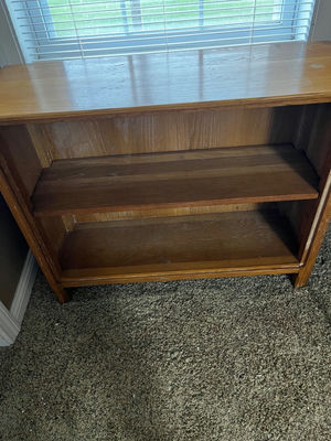 Wooden bookcase with two shelves - Image 1 of 2