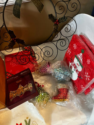 Assorted Christmas ornaments and decor - Image 1 of 3