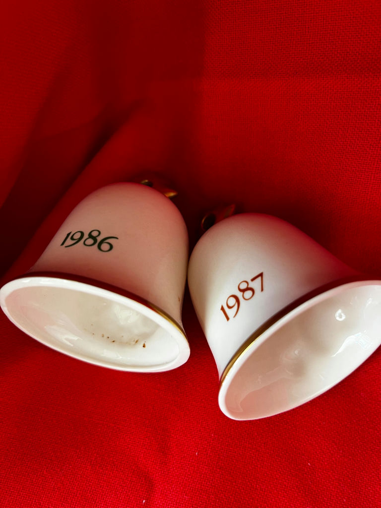 Goebel porcelain Christmas bells with year marks - image 2 of 3