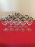 Holly-pattern wine glasses - thumbnail 2 of 2