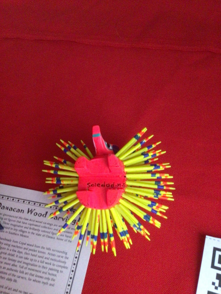 Oaxacan Wood Carvings and Radial Pencil Sunburst - image 3 of 4