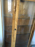 Curved wooden glass-display cabinet - thumbnail 2 of 3
