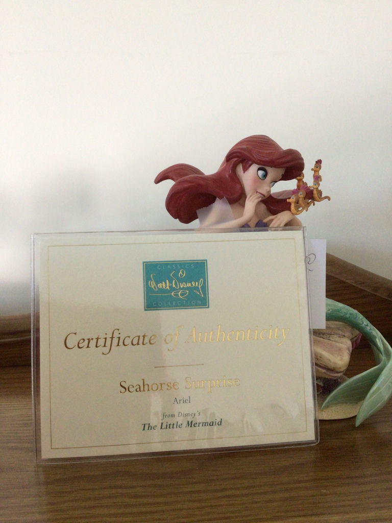 Ariel Mermaid figurine on rocky base with Little Mermaid film-strip decoration - image 4 of 4