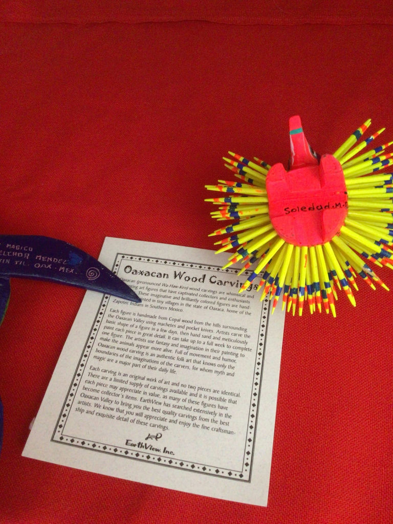 Oaxacan Wood Carvings and Radial Pencil Sunburst - image 4 of 4