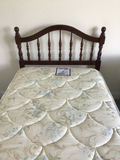 Wooden bed frame with mattress - thumbnail 2 of 2