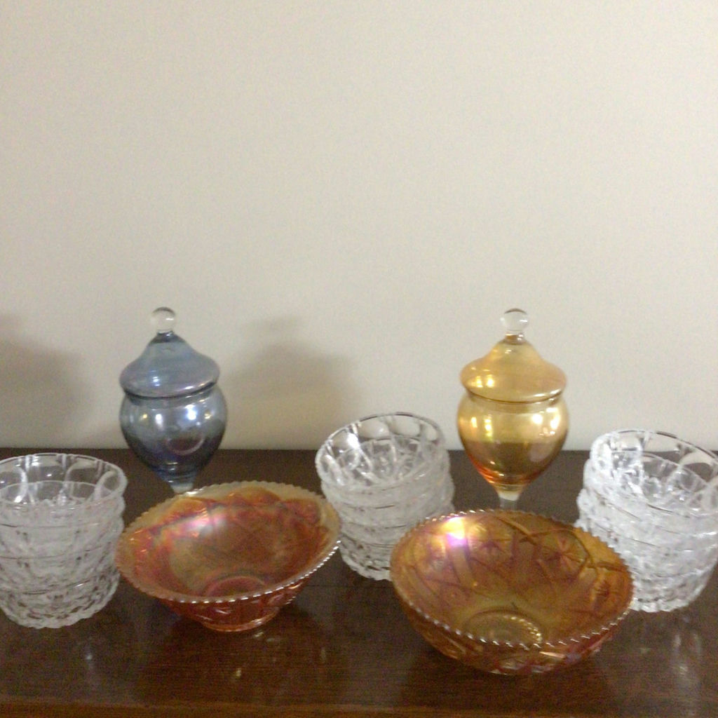 Crystal glassware with lidded jars and bowls - image 1 of 3