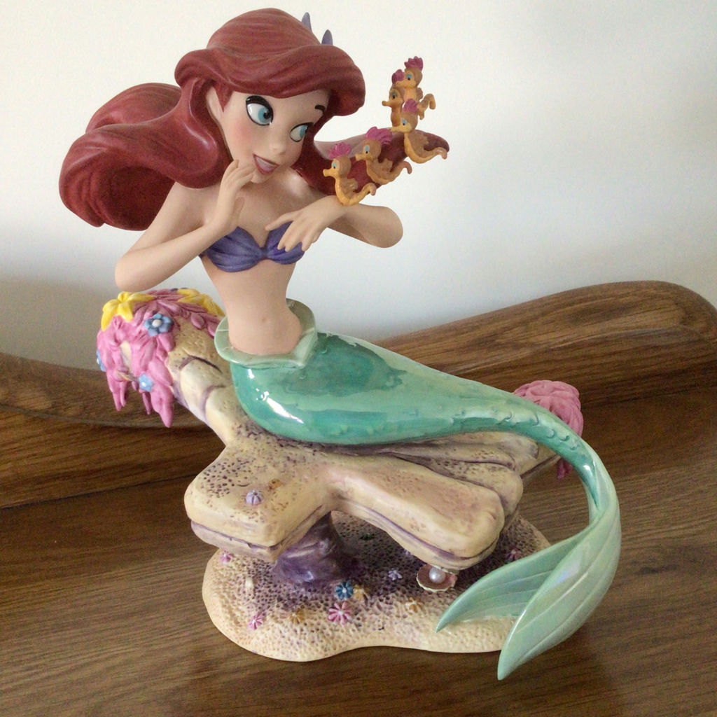 Ariel Mermaid figurine on rocky base with Little Mermaid film-strip decoration - image 3 of 4