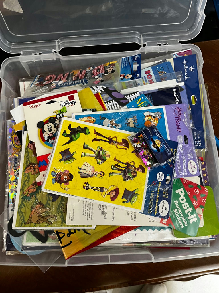 Assorted Craft Supplies in Storage Box - image 4 of 5