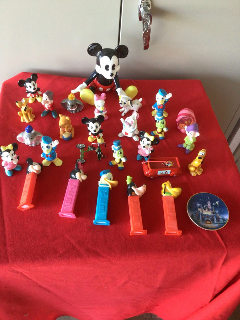 Disney character figurine collection with Disneyland plate - image 2 of 3