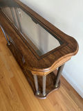 Wood and Glass Console Table - thumbnail 2 of 4