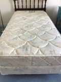 Wooden spindle-headboard bed with quilted mattress  - thumbnail 2 of 2