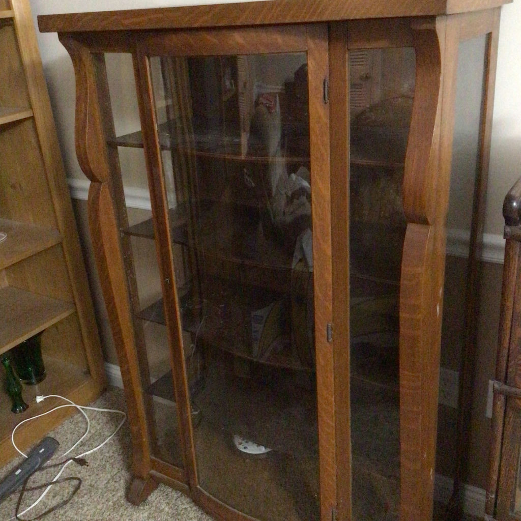 Wooden Glass-Front Display Cabinet - image 2 of 2