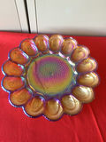 Flower-shaped iridescent glass plate - thumbnail 1 of 1