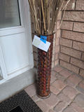 Tall Decorative Floor Vase with Dried Grass Arrangement - thumbnail 2 of 4