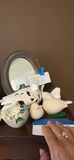Decorative Bird Figurines and Oval Mirror - thumbnail 1 of 4