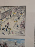 Framed Winter Town Scene Artwork Collage - thumbnail 5 of 9