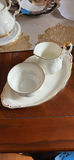 Royal Albert Bone China Val D'Or Creamer, Sugar Bowl, and Tray - thumbnail 2 of 10