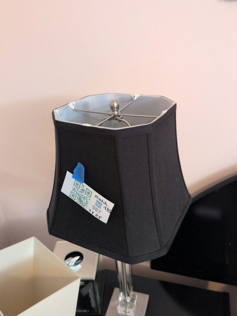 Table Lamp with Black Shade - image 3 of 5