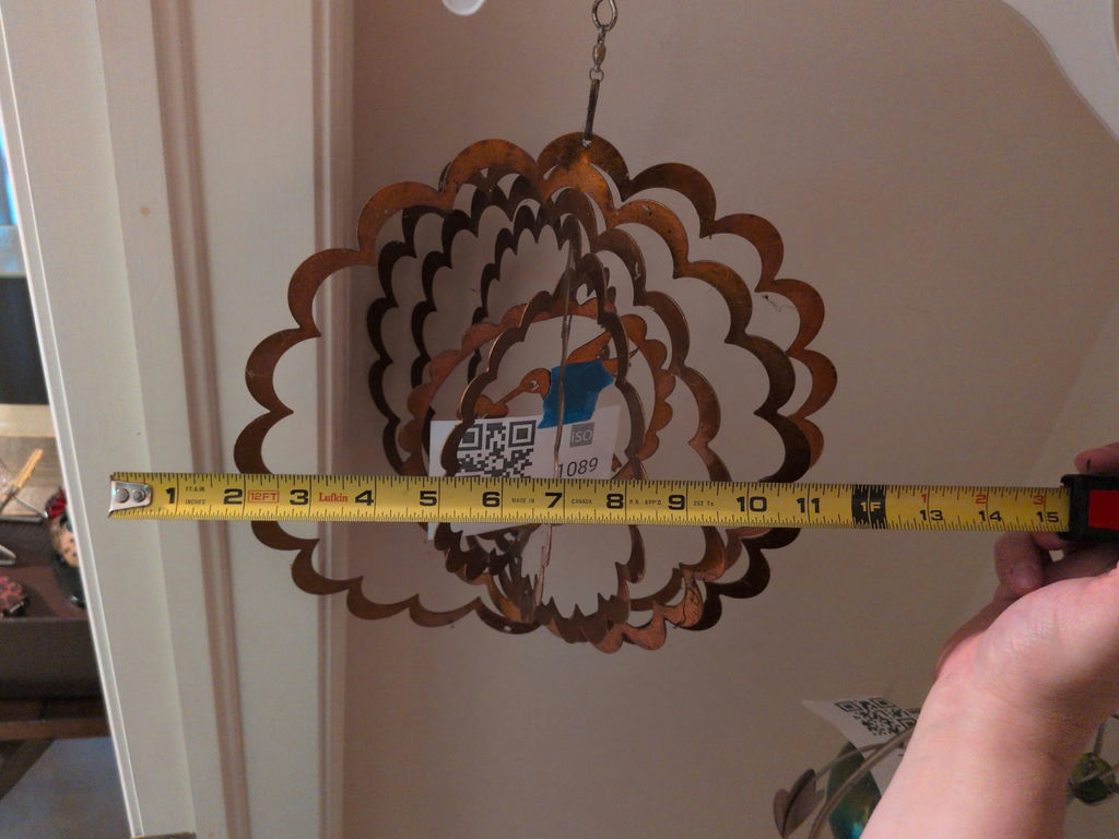 Metal Hanging Wind Spinner Ornament - image 2 of 4