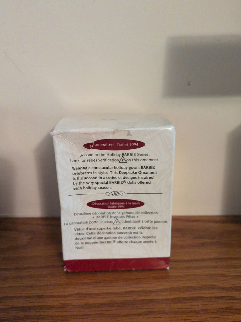 Hallmark Keepsake Holiday Barbie 1994 Ornaments with Box - image 3 of 9