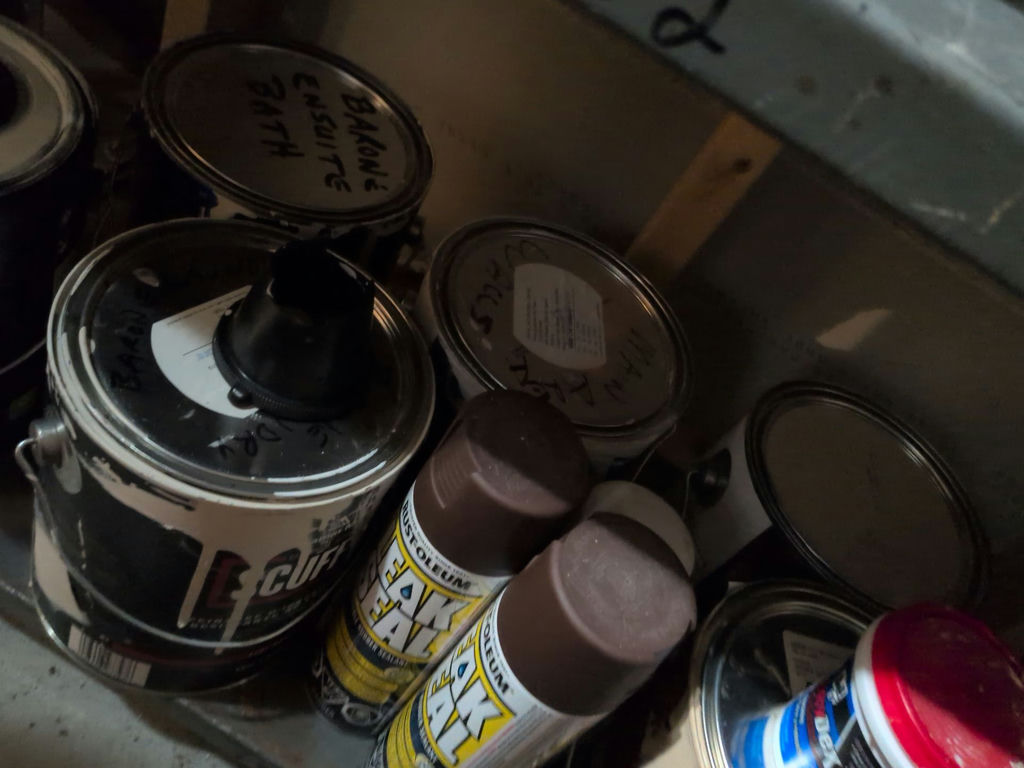 Assorted Paint Cans and Rust-Oleum LeakSeal Spray Cans - image 4 of 4