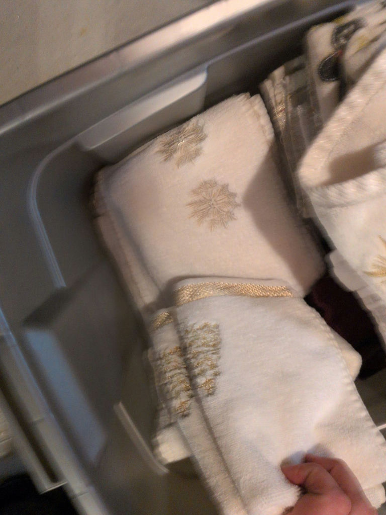 Storage Bin of Christmas Towels and Linens - image 4 of 9