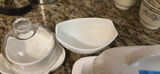 White Ceramic Serveware and Covered Butter Dish Set - thumbnail 4 of 5