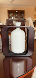 Decorative Ceramic Bottle Vase and Glass Cube Vase - thumbnail 3 of 9