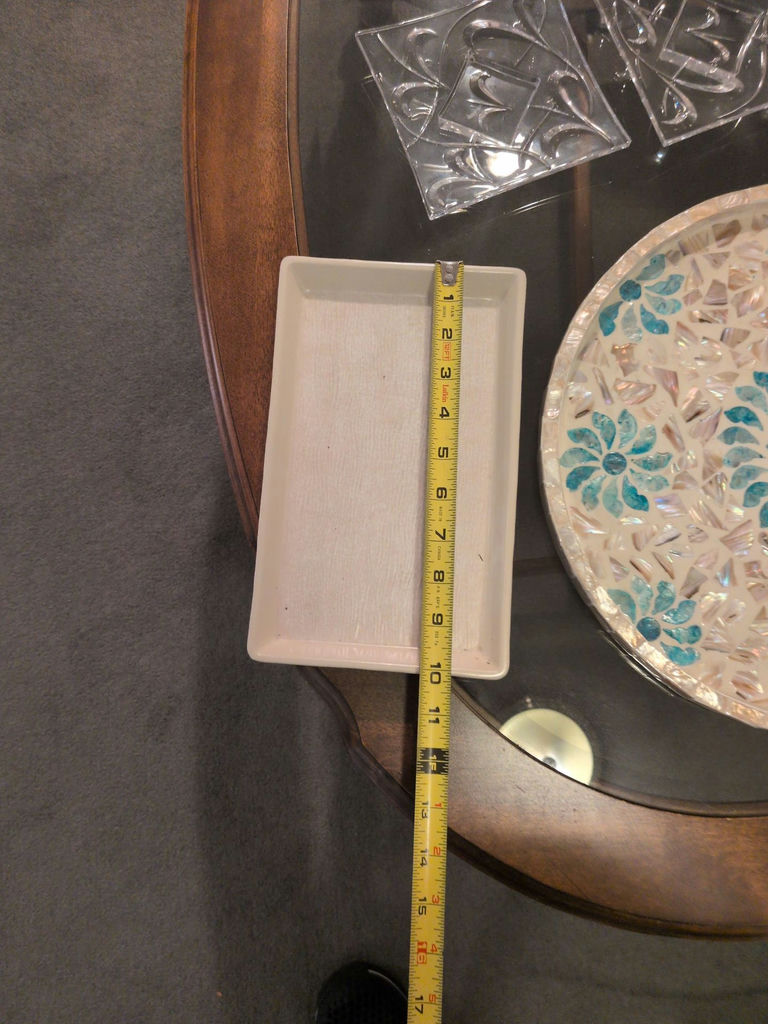 Decorative Serving Trays and Glass Plates - image 8 of 9