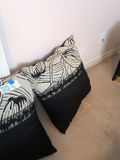 Pair of Black and White Floral Throw Pillows - thumbnail 4 of 6