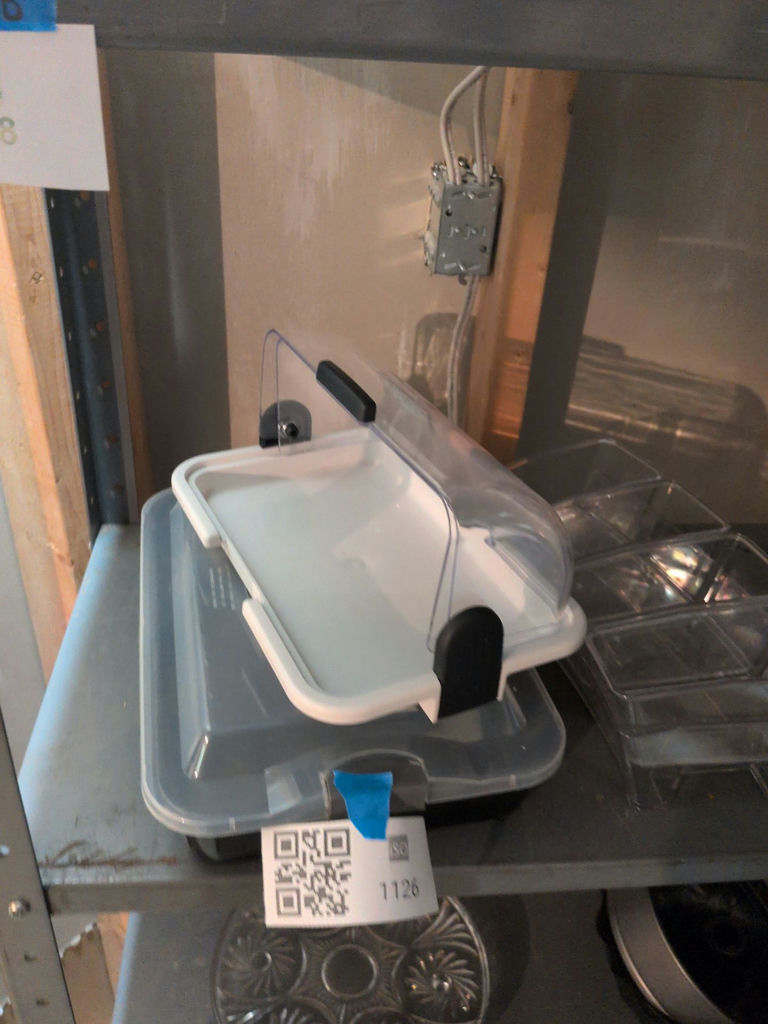 Plastic Bread Box, Covered Tray, and Clear Organizer Bins - image 2 of 7