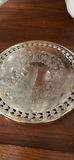 Cut Glass Covered Dish and Small Glass Bowl with Silver-Tone Holders - thumbnail 10 of 11