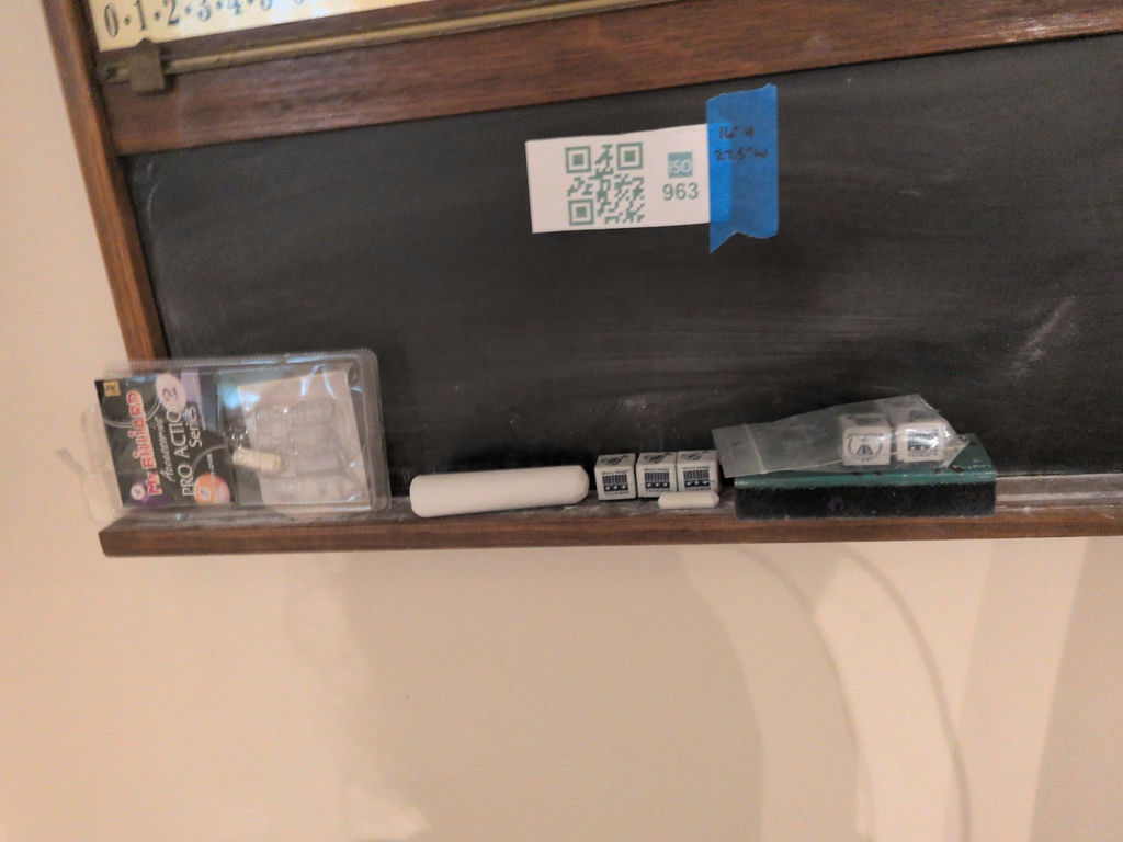 Wooden Billiards Scoreboard with Chalkboard and Accessories - image 2 of 5