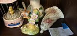 Decorative Ceramic Vase, Bird Figurines, Music Box, and Floral Decorative Object - thumbnail 2 of 5
