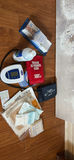 Blood Pressure Monitor, First Aid Kit, and Medical Supplies - thumbnail 1 of 3