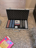 Poker Chip Set, Card Game Rules Book, and Glass - thumbnail 4 of 5