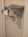 White Wall Shelf with Coat Hooks - thumbnail 2 of 4