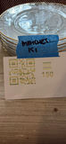 Set of 8 Frosted Glass Plates with Gold Trim - thumbnail 4 of 4