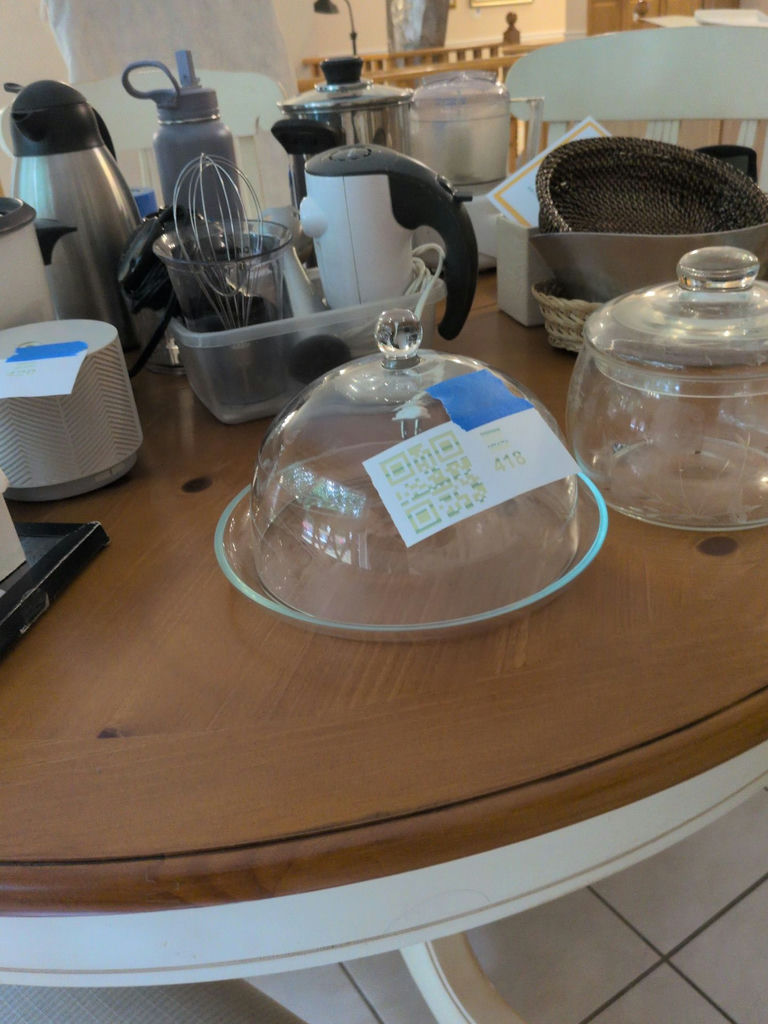 Glass Covered Cake Stand and Lidded Glass Jar - image 3 of 5