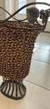 Woven Metal Floor Basket Stand - thumbnail 4 of 5