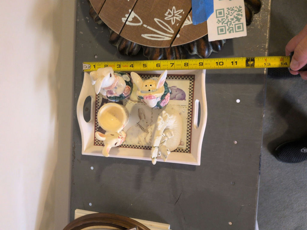 Easter Bunny Figurines and Decorative Tray Set - image 9 of 9