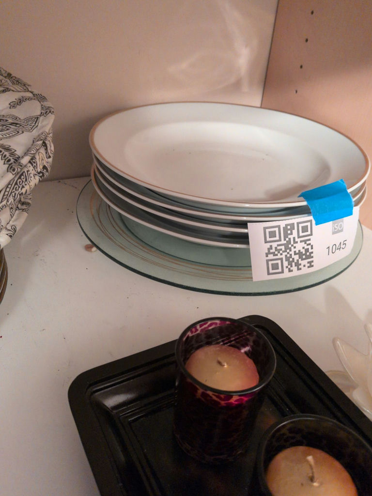 Skye McGhie China White Plates with Gold Trim - image 2 of 5