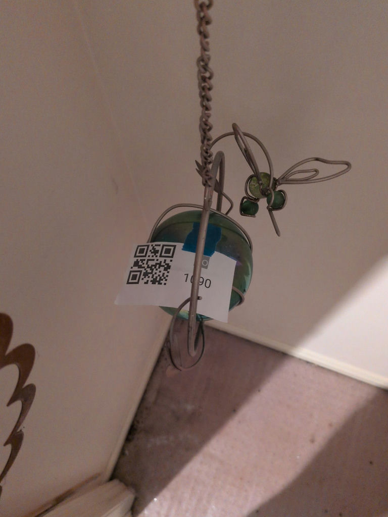 Hanging Glass Orb and Metal Hummingbird Decor - image 5 of 5