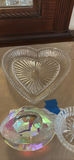 Glass Heart-Shaped Dish, Ring Holder, and Faceted Decorative Piece - thumbnail 4 of 4