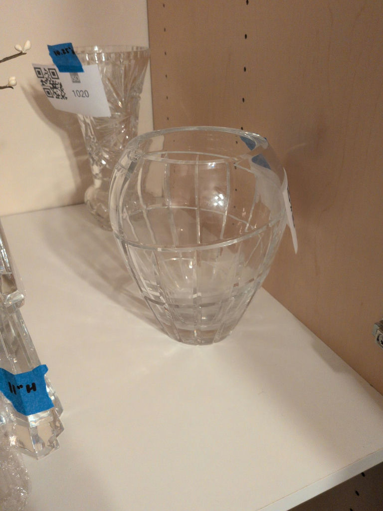 Clear Cut Glass Vase - image 2 of 4