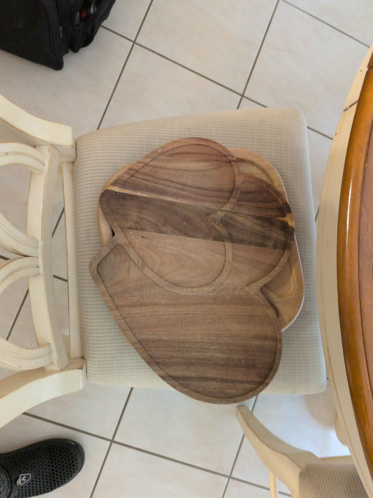 Wood Serving Trays and Wooden Bowl - image 3 of 4