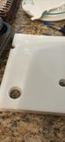 White Ceramic Serving Pieces with Glass Plate - thumbnail 6 of 7