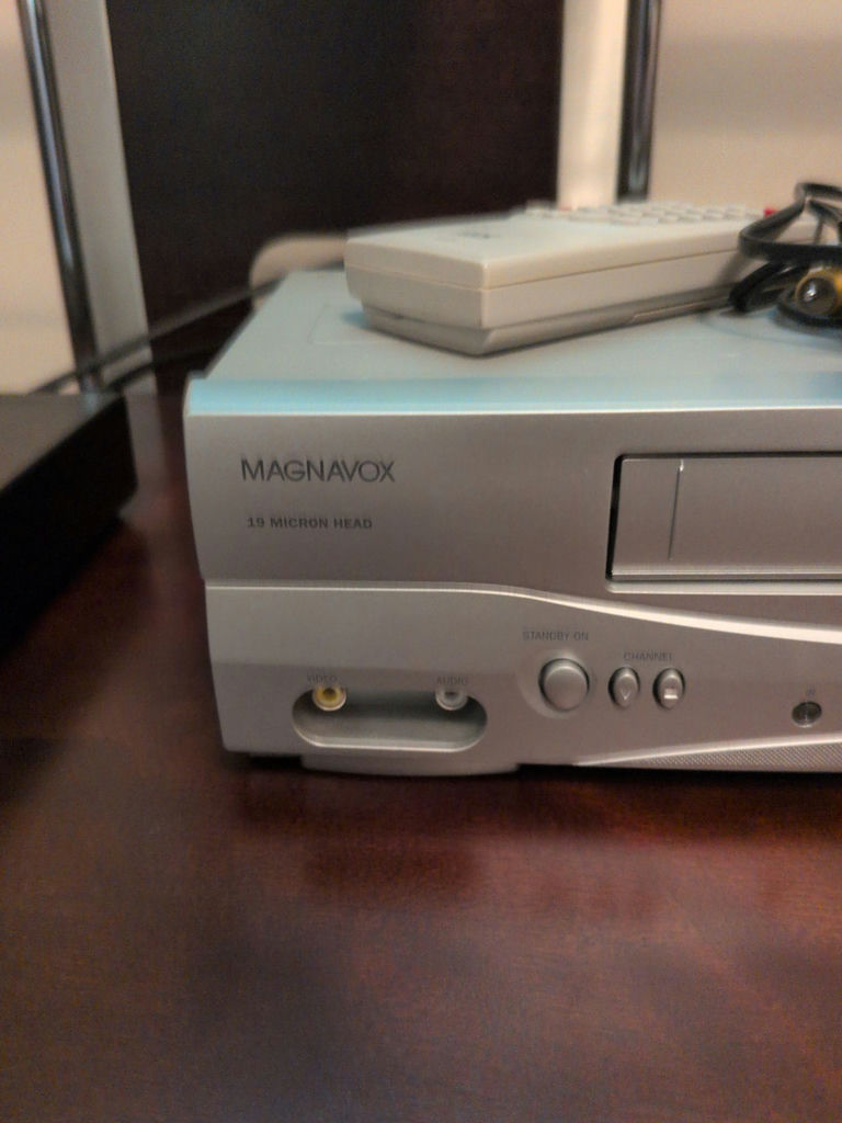 Magnavox 4-Head VHS VCR with Remote and Cables - image 2 of 9